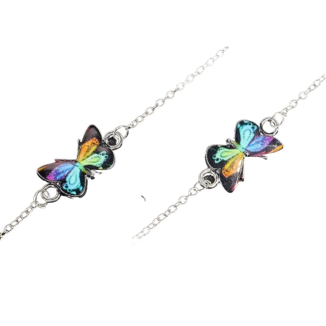DJLORDDJLORD Cadenas de anteojos con Correa for Mujer Cadenas de máscara con Colgante de Mariposa Colorida Cadenas de Soporte de Gafas con Estilo