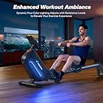 MERACH Rowing Machines for Home, Powerful Electromagnetic Row Machine with 51.2" Extended Rail, 16-Level Handle Resistance Adjustment Rower, 350 LBS Load Capacity, Ergonomic Comfort Seat, Easy Storage - Image 4