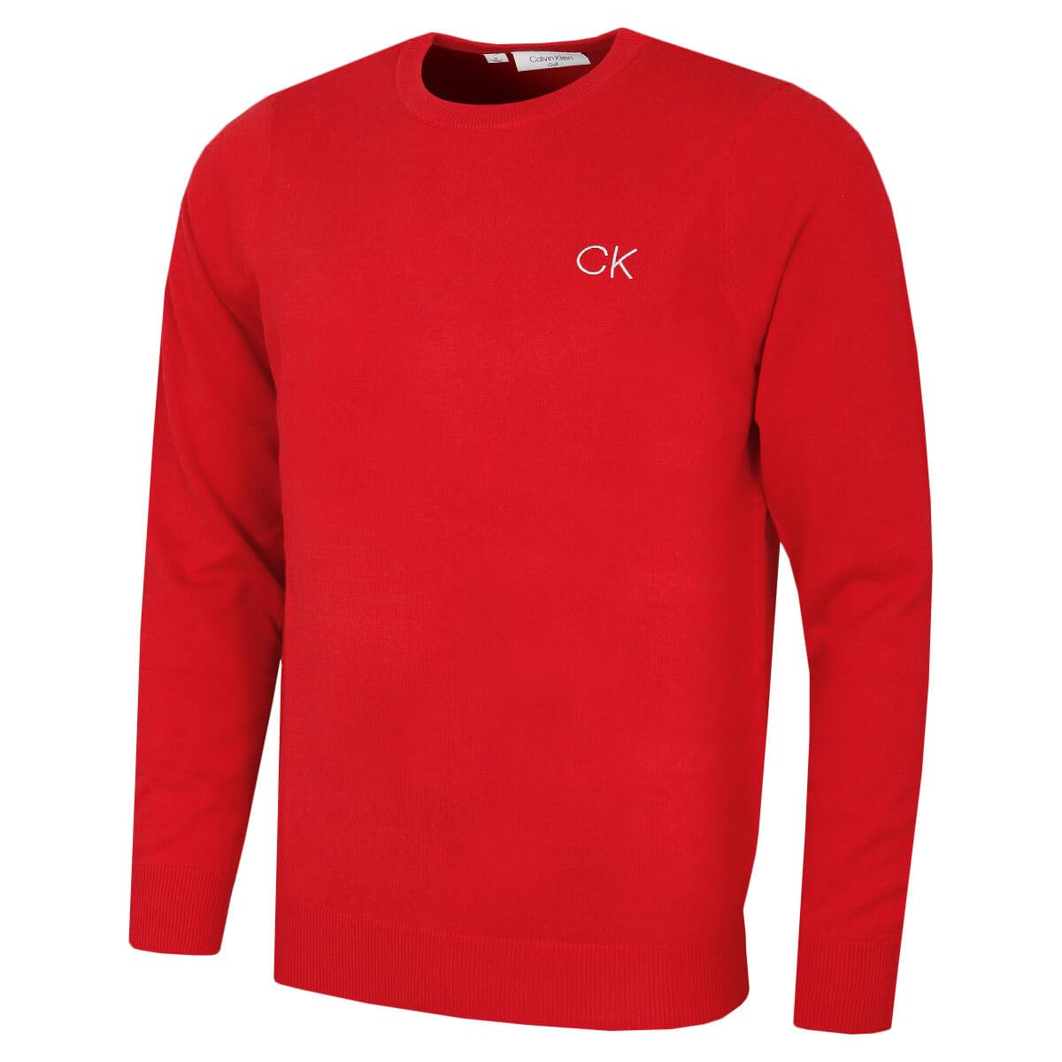 Calvin Klein Men's Red Round Neck Golf Sweater - Xl