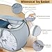 Seefoo Foldable Toy Storage Basket with Zipper Lid & Handles - Collapsible Stuffed Animal Organizer Bin, Space-Saving Lightweight Toy Chest for Baby, Kids, Nursery, Living Room - Animal Print, Gray