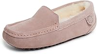 Fireside by Dearfoams Women's Mel Shearling Moccasin Slippers - Genuine Australian Sheepskin, Indoor/Outdoor Comfort