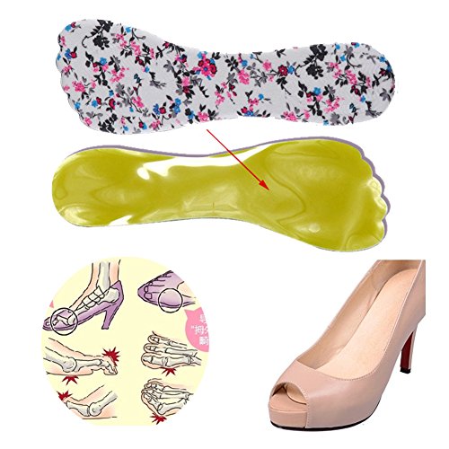 Bringsine Velvety Insole for High Heels, Gel Shoe Insoles for Women Provide Heel Pain Relief, Comfortable Heel Inserts, Plantar Fasciitis, Heel Spurs, 3/4 High Heel Pain Relief Insoles Shoe Pads