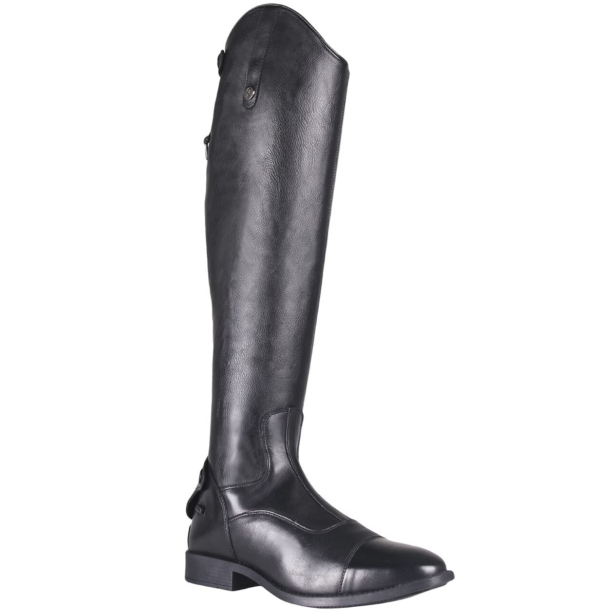 QHP Hugo - Botas de equitación para hombre (piel de vacuno/poliuretano, talla 42-46), color negro