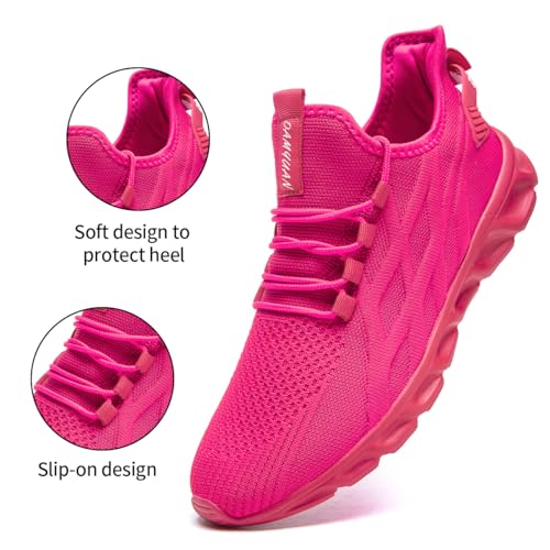 Image of DLWKIPV Womens Walking Shoes Slip On Sneakers Tennis Shoes Running Sport Workout Gym Shoes Athletic Non Slip Lightweight Breathable Fashion Casual Shoes for Travel Work