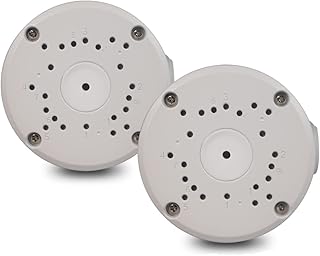 (Metal Aluminum & Waterproof) Junction Box Mount Bracket, Universal for Bullet Security Camera, Aluminum Waterproof Hide Cable Junction Box Compatible with Solar Panel, Fits Wall Ceiling