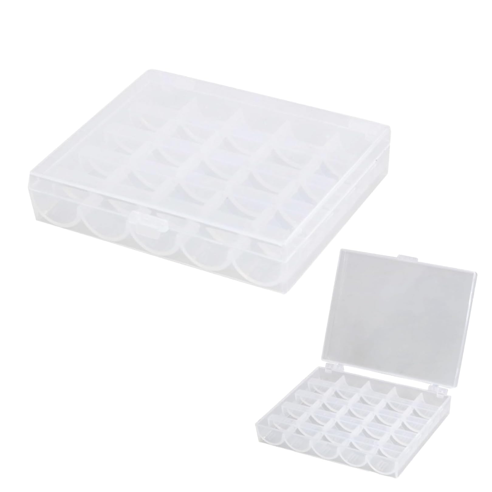 Sgethch Transparent 1 Set 36-Slot Bobbin Organizer Box, Plastic Sewing Storage Case For Bobbins And Embroidery Thread Spools,Craft Supplies Organizer For Sewing Machine,Home Or Professional Use