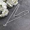 OHM Yoga Pendant Necklace - Silver Tone Charm on 16 Inch Silver Plated Curb Chain #5