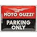 Produktbild Nostalgic-Art Retro Blechschild, Moto Guzzi  Parking Only  Geschenk-Idee für Motorrad-Fans, aus Metall, Vintage-Design zur Dekoration, 30 x 40 cm