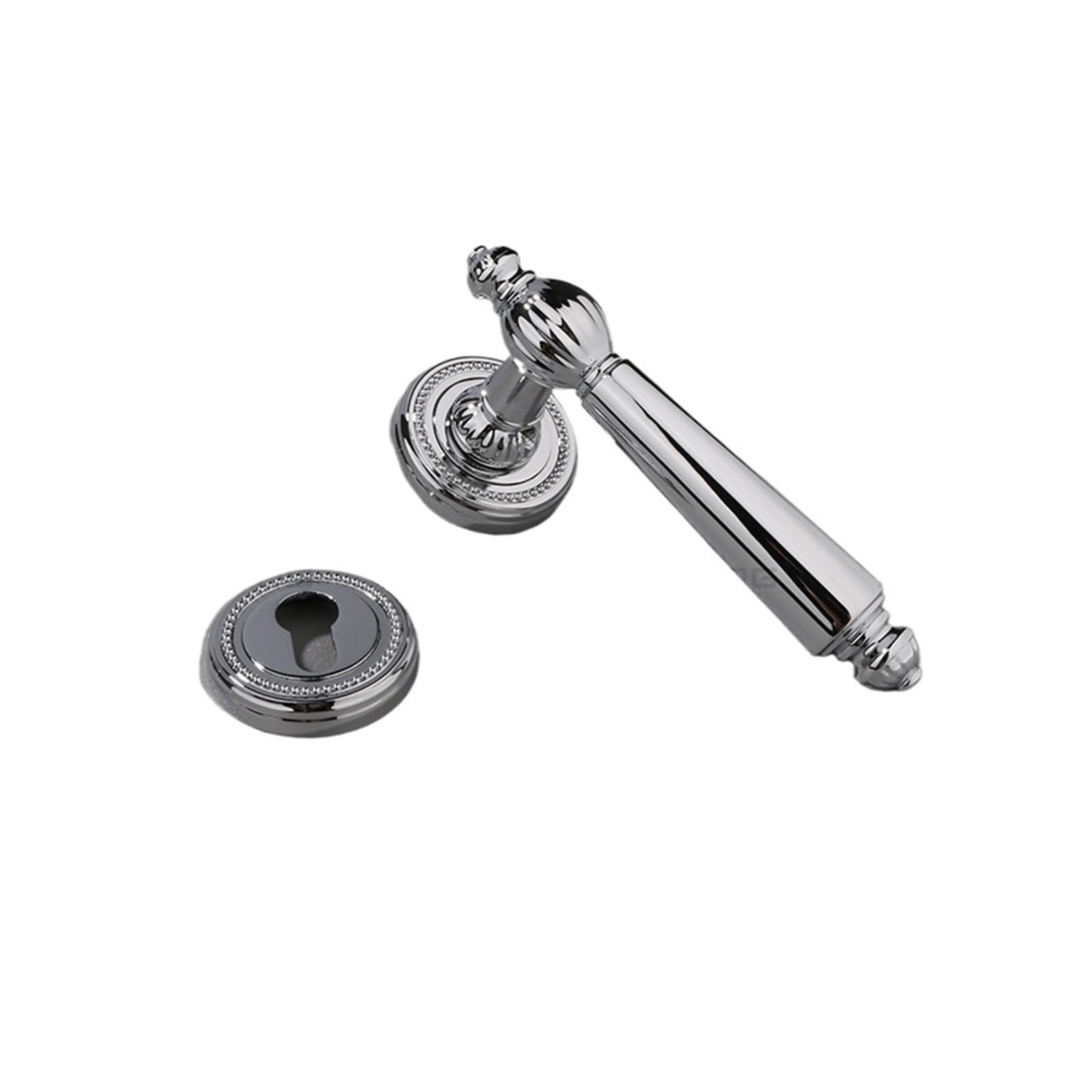 NYRXRYTCA American zinc Alloy Indoor Silent Door Lock Bedroom Wooden Door Handle Household Magnetic Door Split Lock(D15 1130 bright chrome silent)