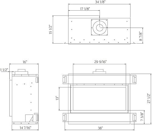Miniatura 6 de Newcomb - Chimenea lineal de ventilación directa de gas natural de 36"