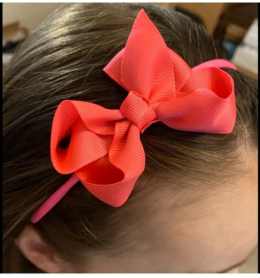 Miniatura 3 de CellElection Diademas para bebés y niñas, 25 colores, cinta de grogrén de 3 pulgadas, lazos pequeños de nailon, bandas elásticas de nailon suave y