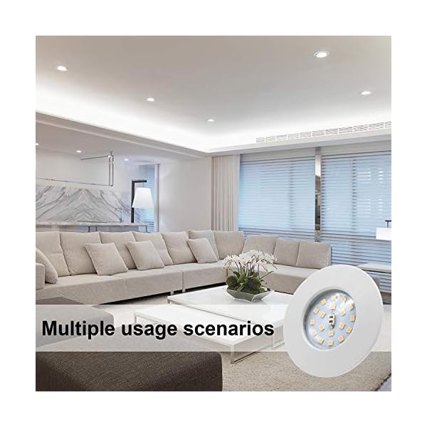 Kimjo LED Einbaustrahler 5W Neutralweiß 4500K Ultra Flach 25mm LED Badeinbaustrahler 500lm Rund Weiß IP44 für Badezimmer… – Bild 8