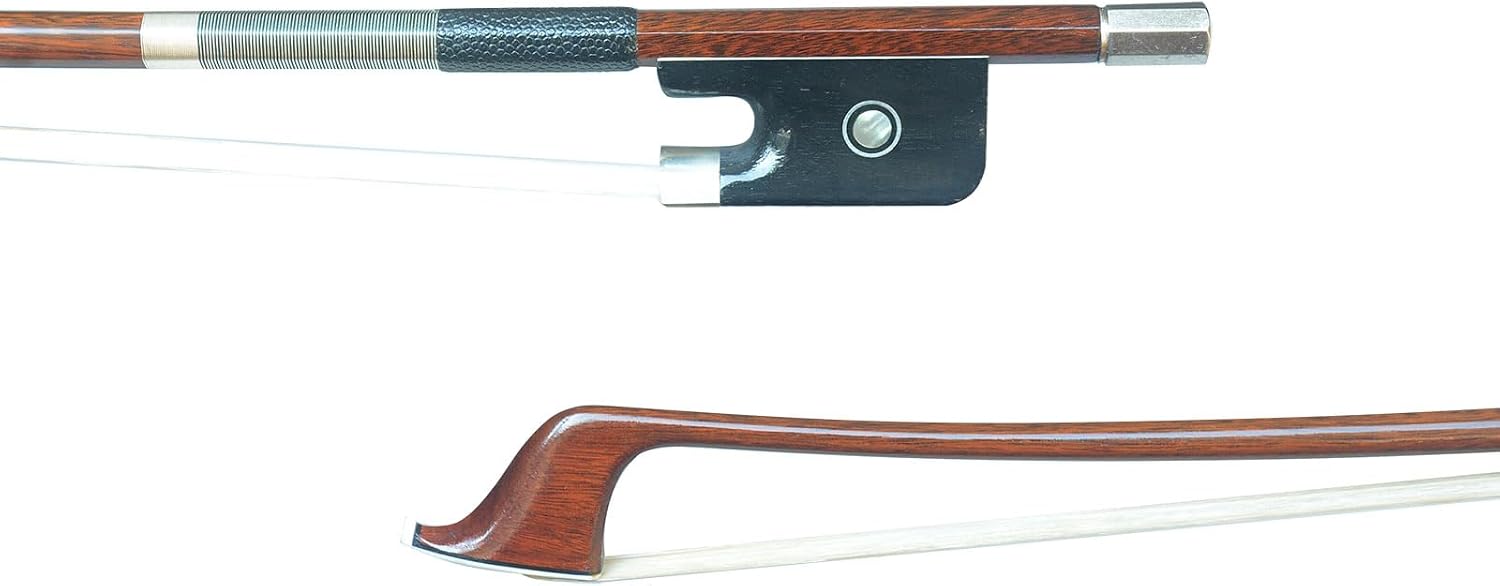 Cello Bow 4/4 Size, IPE Wood with Pernambuco-like Properties, Round shape Ebony Frog, Ideal for Advanced Cellist