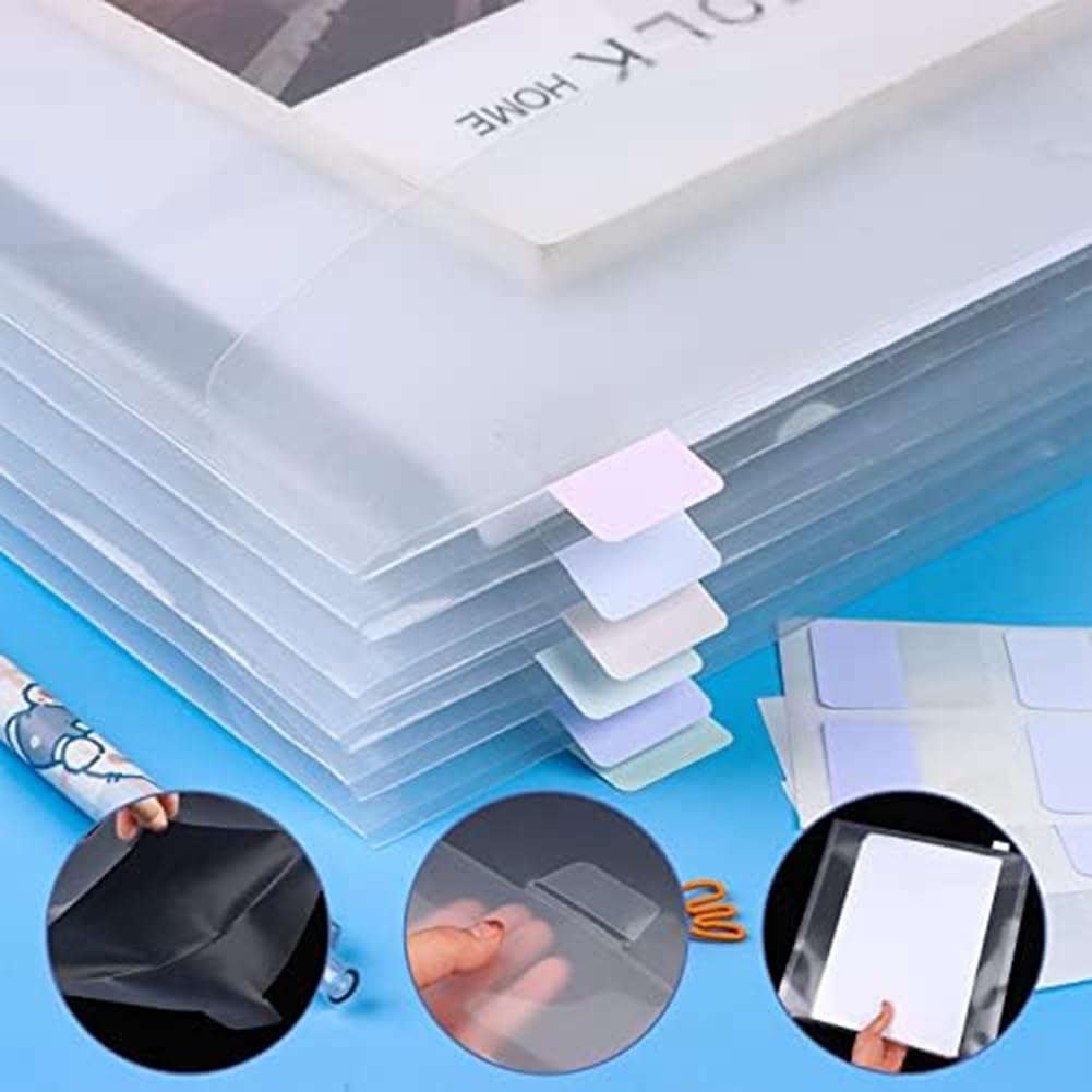 50-częściowy organizer do przechowywania papieru do scrapbookingu, przezroczysty organizer na papier do scrapbookingu, 120 samoprzylepnych zakładek do przechowywania papieru do scrapbookingu