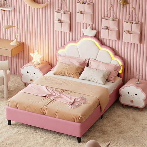 Lettino imbottito 140 x 200 cm per bambini, Letto a