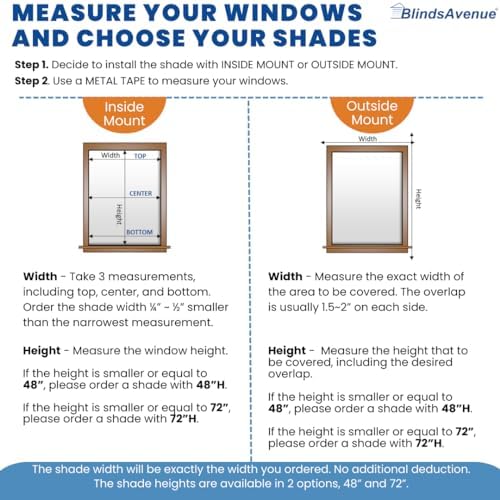 BlindsAvenue Cordless Cellular Honeycomb Shade, Light Filtering Blinds for Indoor Window, Thermal Insulation Shades for Home, Noise Reduction, White, Custom Widths Between 48"-72" Wide - 5