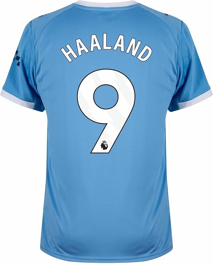 Haaland Man City Home Men’s Soccer Jersey Fan Version Short Sleeve Shirt for Game Day, Training, or Casual Wear 2025/26