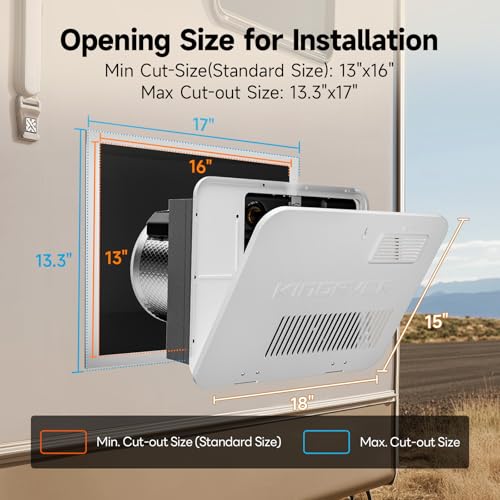 Image of KINGRVER 15 inchx18 inch RV Water Heater Door | Galvanized Steel | White