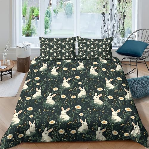 Housse de couette lapins de Pâques 140x200 microfibre - 4