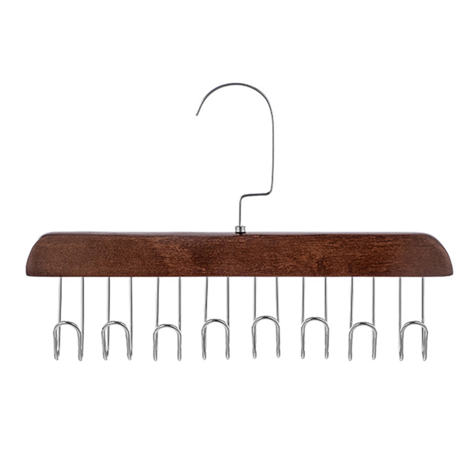 Lot De 2 Cintres Pour Soutien-gorge, Ceinture, Débardeur, 8 Crochets, En Plastique, Pour économiser De L'espace, Organiseurs Et Rangement Pour Chapeau, Soutien-gorge, Cravates, écharpes, Tons Bois