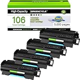 GREENCYCLE Compatible Toner Cartridges Replacement for Canon 106 0264B001AA imageClass MF6530 MF6540 MF6550 (5000 Yield per Toner) (Black,4 Pack)