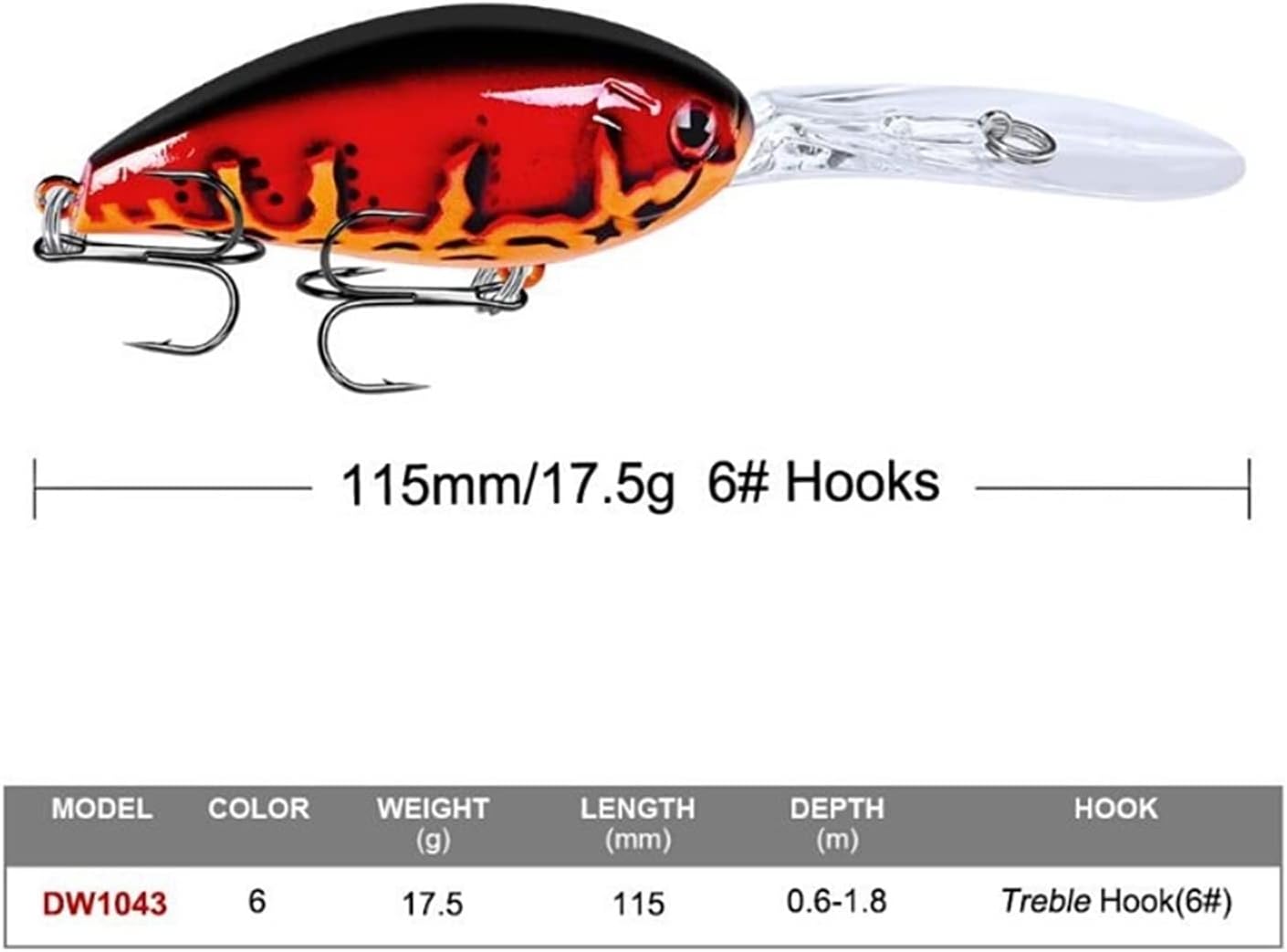 10pcs 11.5cm 17.5g Crankbait Fishing Lures for Bass Trout Artificial Hard Crank Bait with Long Plastic Lip Fishing Wobblers Japan Pesca Minnow Fish Lures Tackle