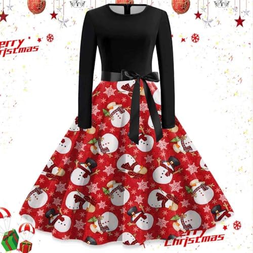 Kerstjurk voor dames, A-lijn, avondjurk, chique en