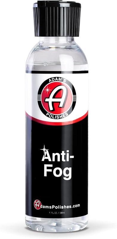 Adam's Polishes Anti-Fog (4 fl. oz) - Glass, Mirror, Shower Door, Visor, Lens Anti-Condensation Treatment | Long-Lasting, Easy Application | Safe for All Surfaces - Helmets, Visors, & Face Shields