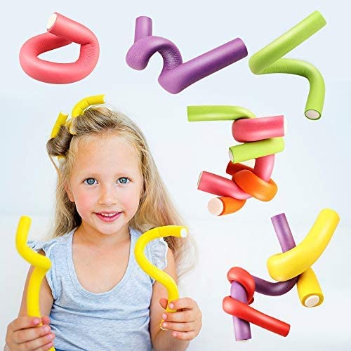 Aiducho Hair Roller Curling Rods 42Pcs Flexible Soft Foam Curler Set No Heat Magic Curly Styling Tool For Short Medium And Long (7") #TOP3