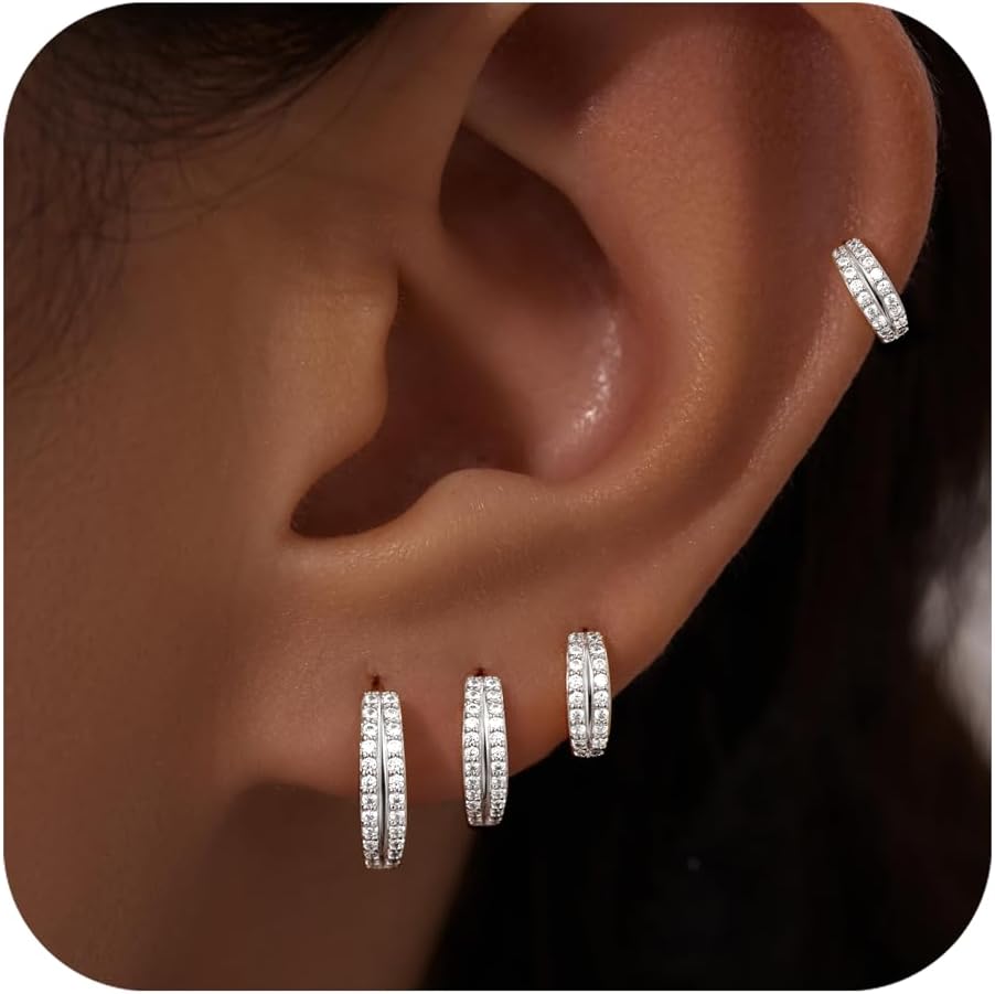 Silver-Double Hoop