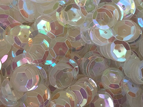Sequins 8mm 800/Pkg Clear Iridescent