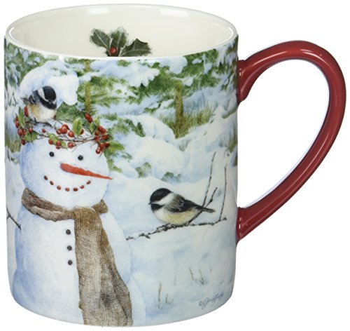 Lang Chickadee Snowman 14 Oz. Mug By Jane Shasky (10995021396), 1 Count (Pack Of 1), Multicolored #TOP17