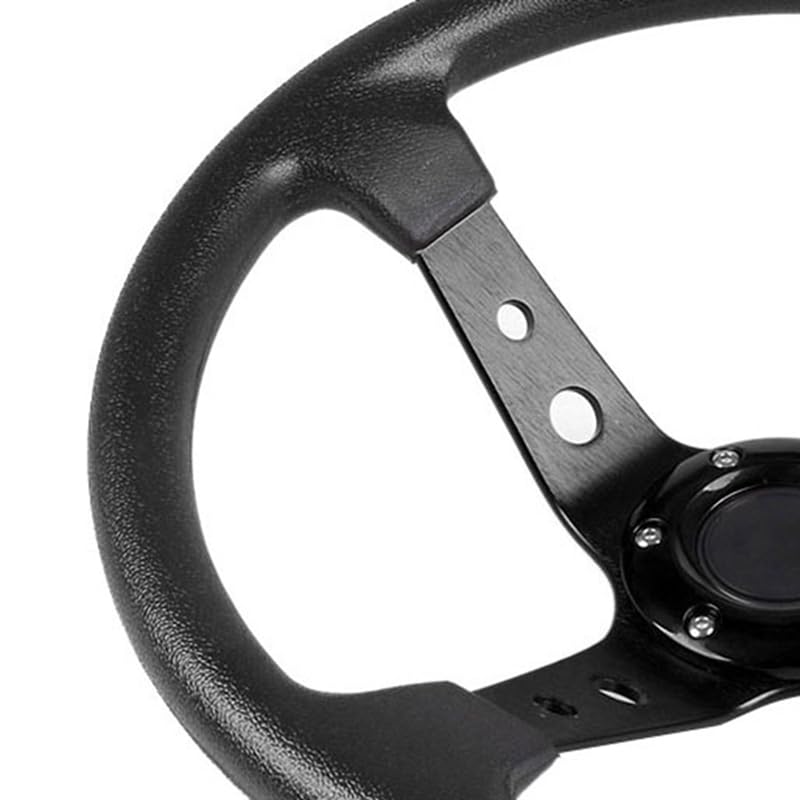 Volante da Corsa Universale,Volante Sportivo Volante da corsa gioco universale, 14 pollici 350 mm(Black)