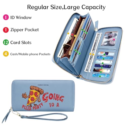 OIDERY Personalized Delicious Pizza Women's Wallet,Holiday Gift,Graduation Gift for Friend,Birthday Gift for Son Daughter from Parents Grandparent3