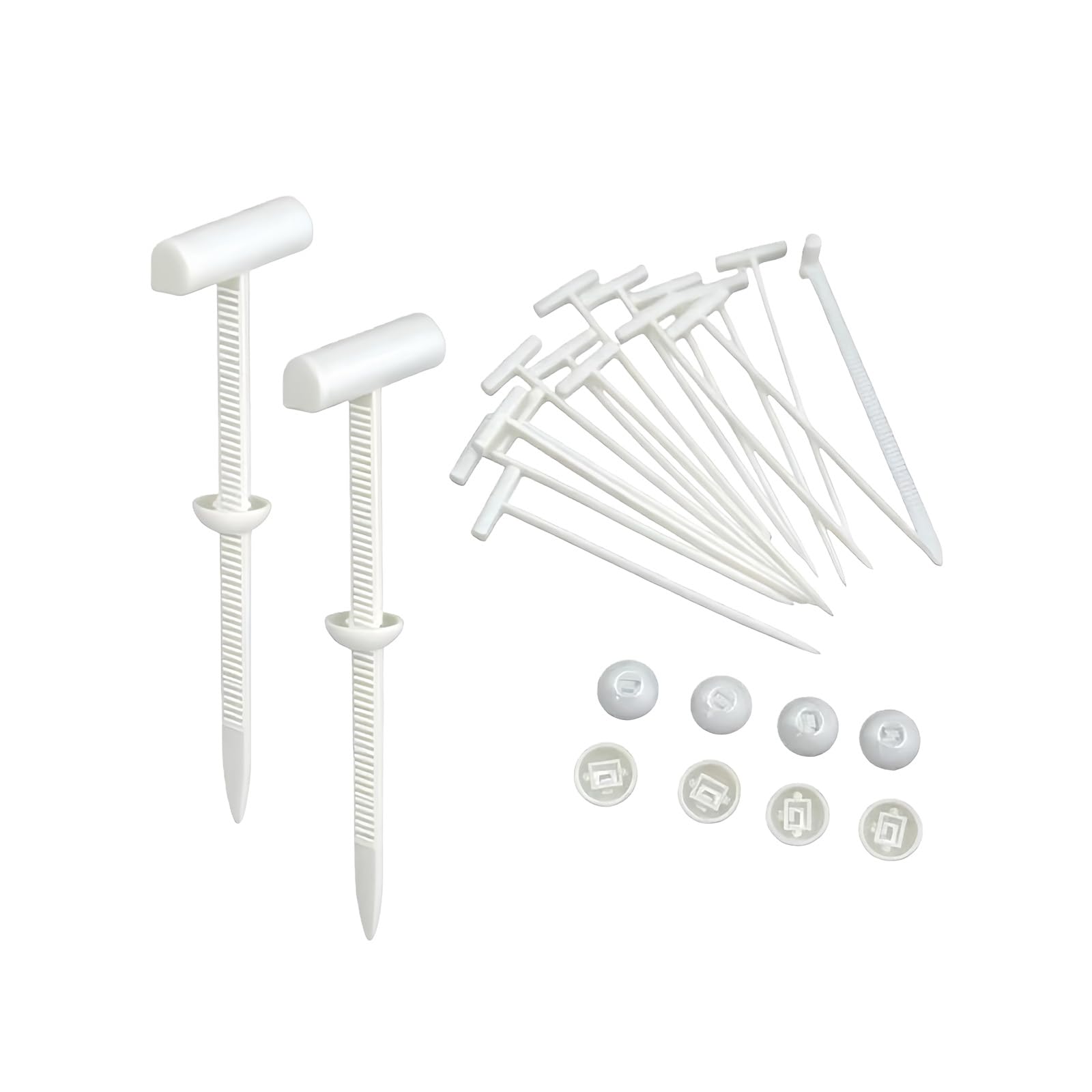 Tuygn White Multipurpose Nylon Cable Tie Buckle, Heavy Duty Locking Nylon Zip Ties Holder, Reusable Tie Buckle For Car Maintenance & Wire Management