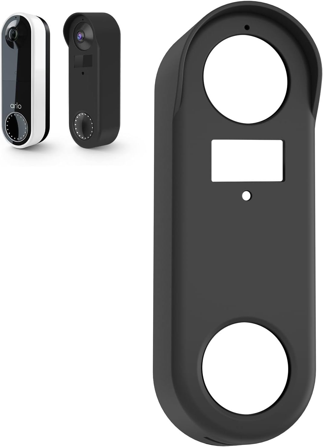 Silicone Cover Compatible with Arlo Video Doorbell AVD2001-100NAS, No-Drill Mounting Doorbel Cover UV & Weather Rain Protection Cover for Arlo Video Doorbell