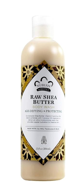 Sabonete líquido corporal com manteiga de karité Raw Shea Butter Nubian Heritage, 384 mL