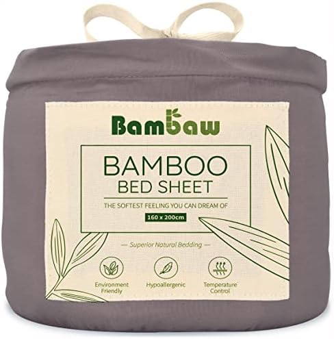 Navy Fitted Sheet Double | Bamboo Fitted Sheets | Anti Allergy Bedding | Bed Sheet Small Double | Luxury Hotel Bedding | Extra Deep Fitted Sheets | Cool Sheet | Natural Bedding | 140x200 | Bambaw