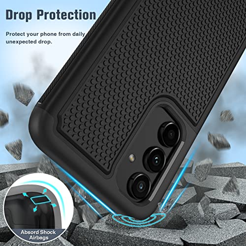 Image of FNTCASE for Galaxy A54-5G Phone Case: Samsung A54 5G Military Grade Drop Protection, 14ft Drop Tested, Screen Protector Included, Anti-Slip Matte Textured, TPU+PC Dual Layer Shockproof Cover (Black)