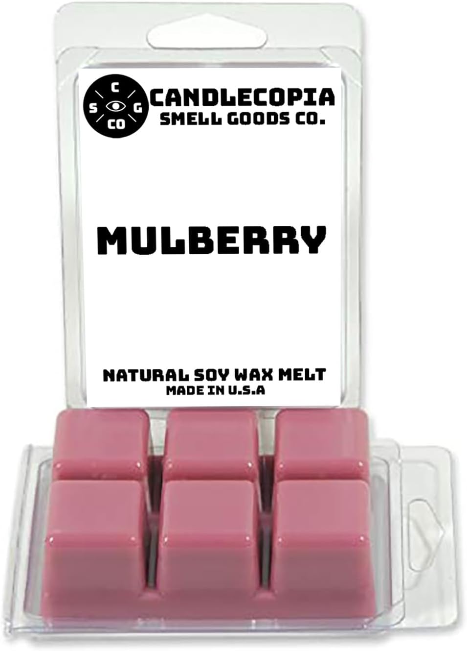 Mulberry Strongly Scented Hand Poured Vegan Wax Melts, 12 Scented Wax Cubes, 6.4 Ounces in 2 x 6-Packs