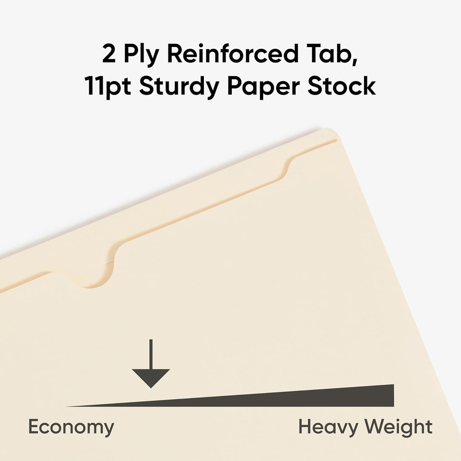 Smead File Jacket, Reinforced Straight-Cut Tab, 2" Expansion, Legal Size, Manila, Value Filing Products Bulk Pack of 200 (21223)