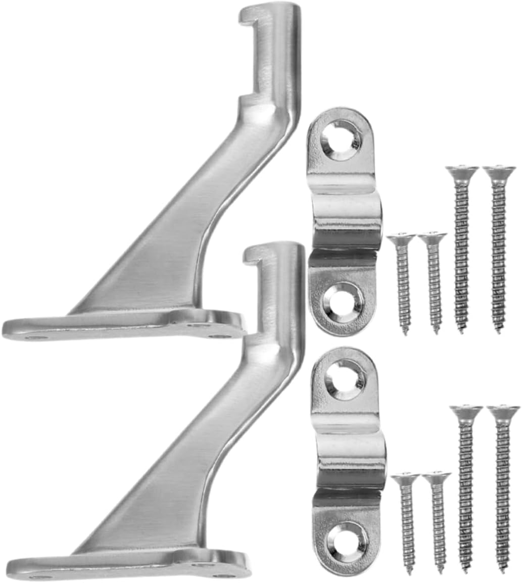 Generic 2sets Stainless Steel Stair Handrail Bracket Railing for Stairs Safe Easy Install