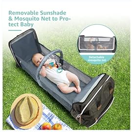 DERJUNSTAR Baby Diaper Bag Backpack with ChangingStation-Large Capacity Baby Bag for Boys & Girls, USBCharging Port, Pacifier Case, sunshade & Toy Bar,Waterproof Forest