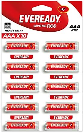 Eveready AAA Heavy Duty Batteries, Pack of 10