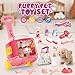 Dog Toys for Kids Girls with Puppy Stroller,Realistic Robot Interactive Stuffed Dog and 16 Pcs Toy Dog Accessories,Puppy Pet Care Pretend Play Set for 3 4 5 6 7 Year Old Toddler Girls Birthday Gifts