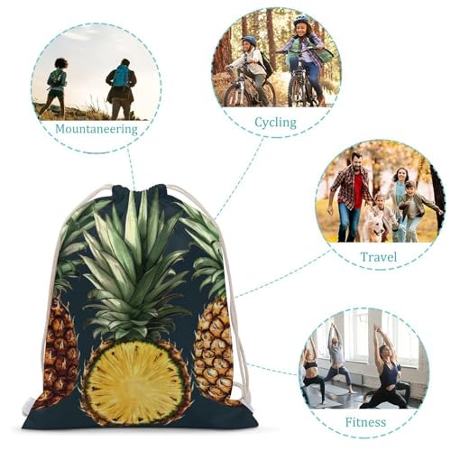 Drawstring Bag Backpack Pineapple Sackpack Foldable String Bags Sports Gym Bag for Shopping Yoga3