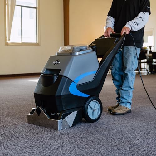 Tomahawk 3-in-1 Commercial Carpet Extractor 18” Path, 9 Gal Tanks, Dual 1000W Motors For Hotels, Offices, Upholstery & More