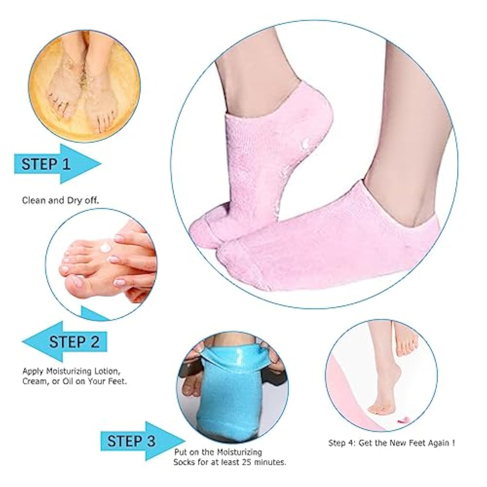 Moisturizing Spa Socks for Dry Cracked Heels