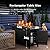 Ciays 42 Inch Propane Fire Pit, 60,000 BTU Steel Gas Fire Pit Table for Outside with Steel Lid and Lava Rock, 2 in 1 Fire Table Gatherings Parties on Patio Deck Garden Backyard, Black