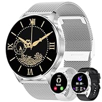 JUBUNRER Smartwatch voor Heren Dames Vrouwen Fitness Tracker met 1,83 Touchscreen Oproep SpO2 Hartslag Slaapmonitor Stappenteller Calorieën IP68 Waterdicht Fitnesshorloge voor iOS Android [2 Riemen